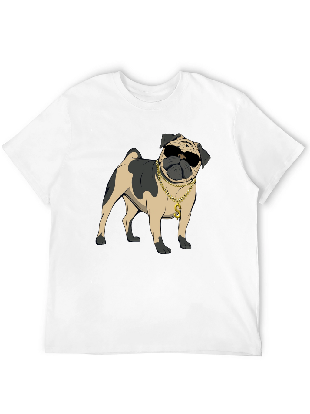 Cool Pug Black T-Shirt