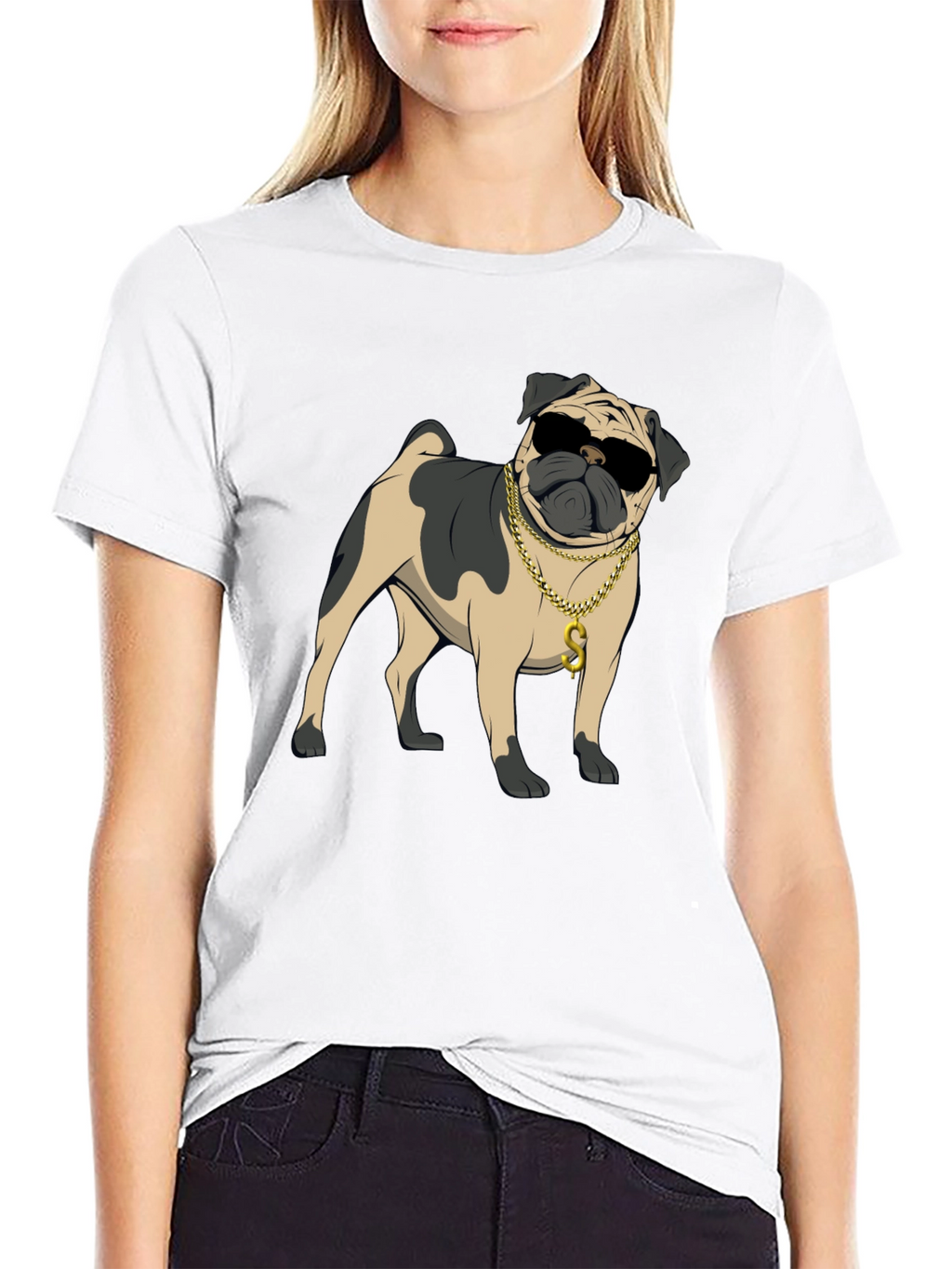 Cool Pug Black T-Shirt