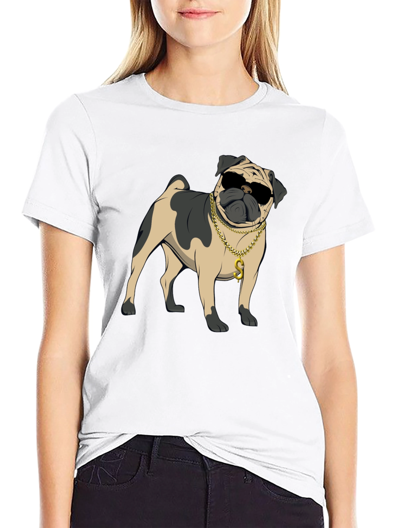 Cool Pug Black T-Shirt