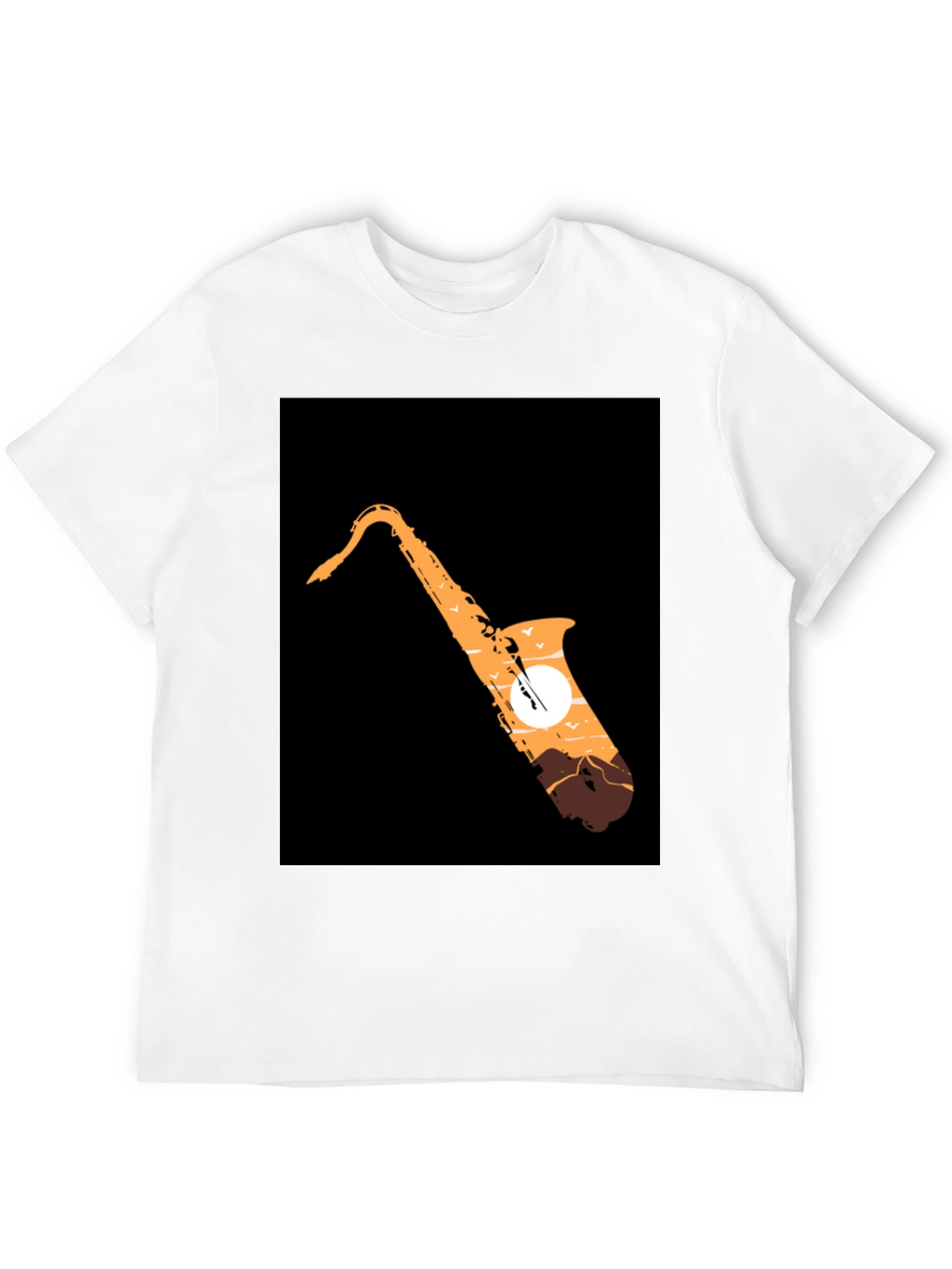Saxophone Sunset Graphic Tee - Cool Musician T-Shirt