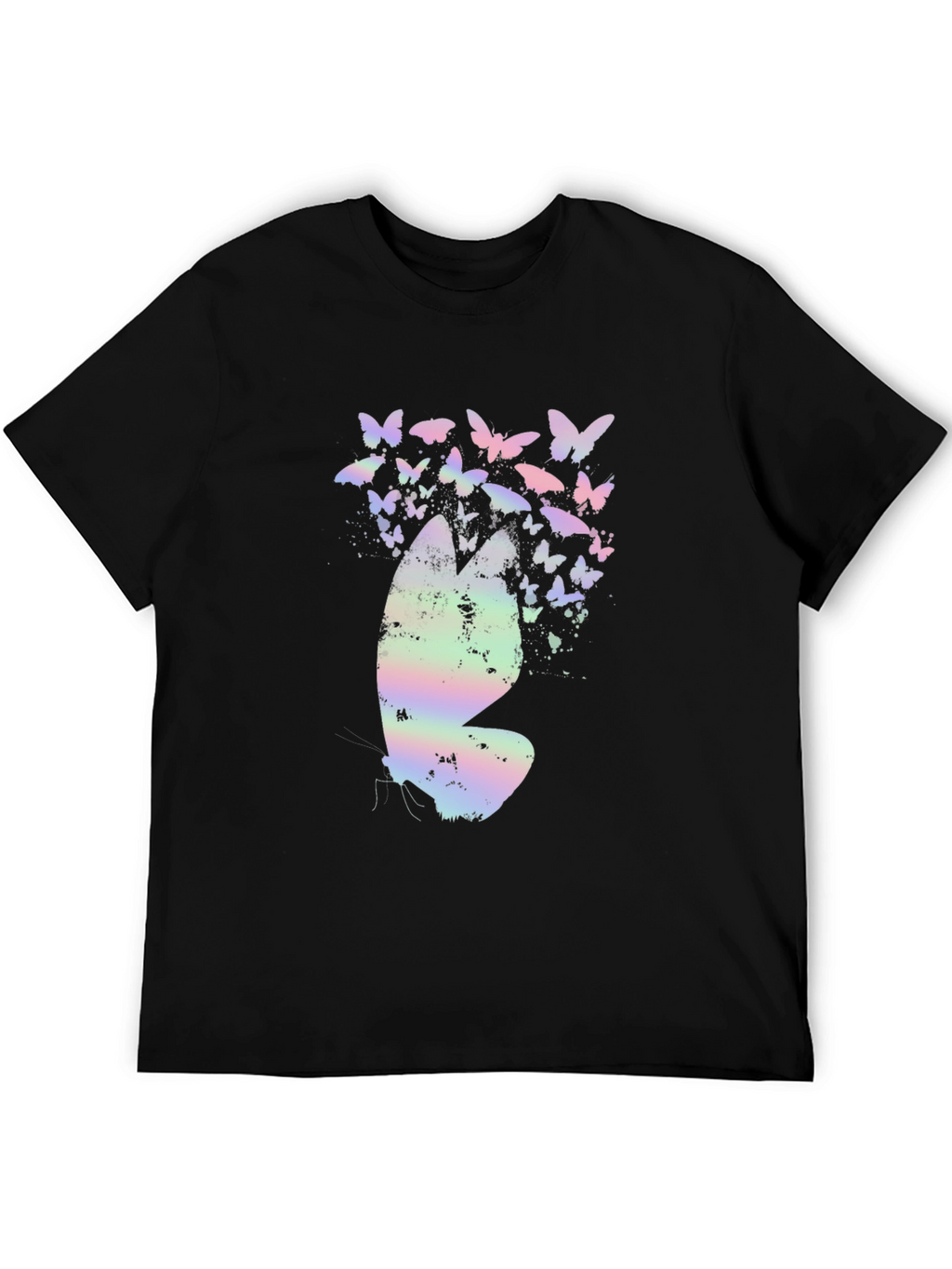 Butterfly Graphic T-Shirt - Black Cotton Tee