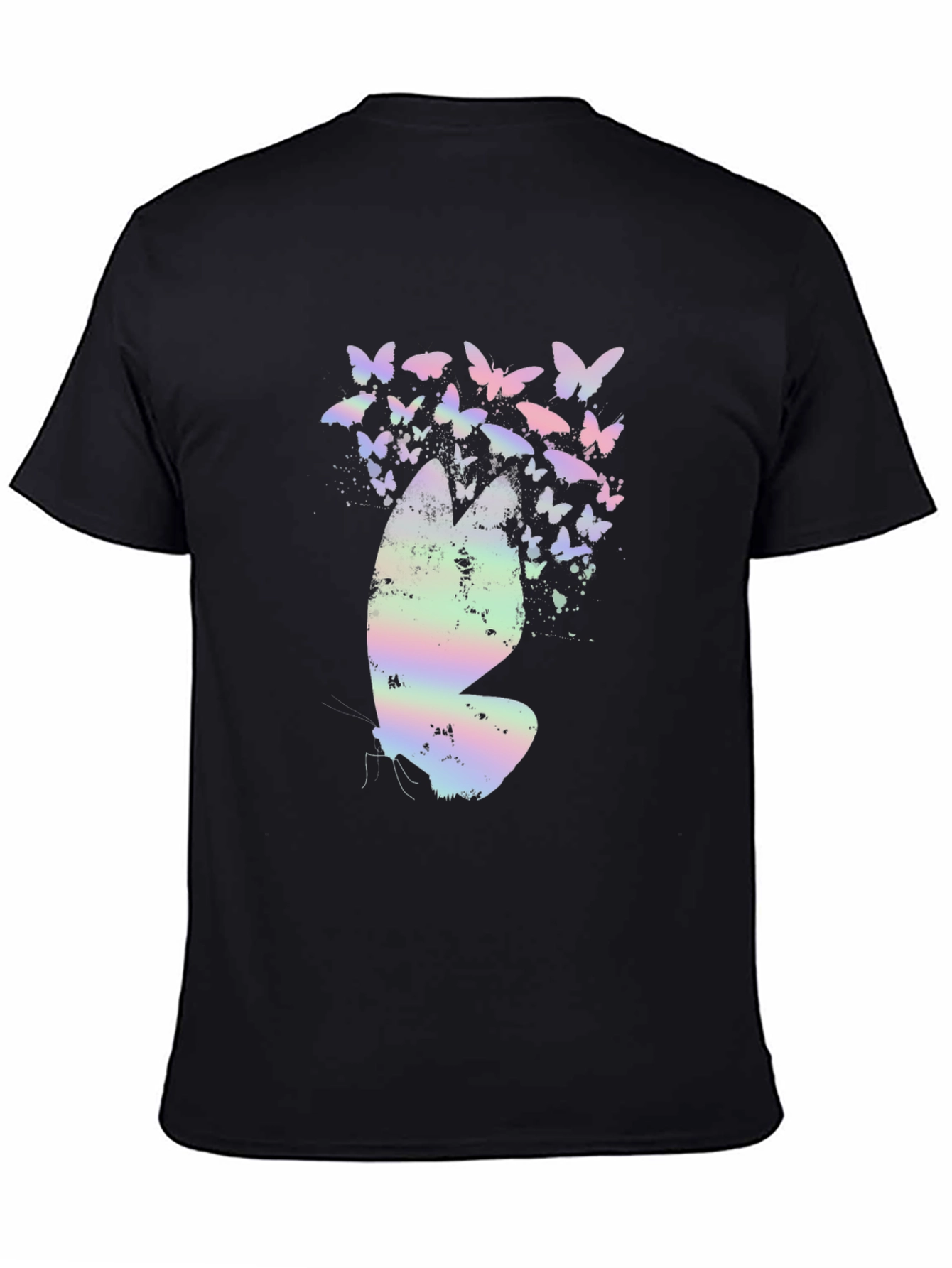 Butterfly Graphic T-Shirt - Black Cotton Tee