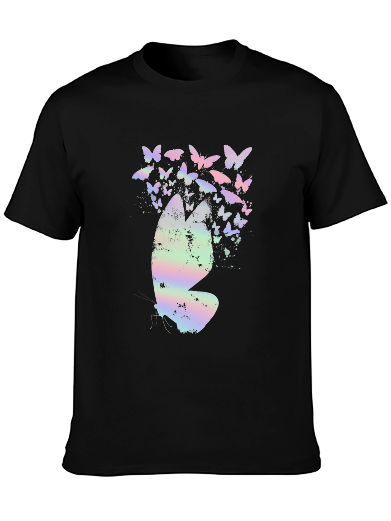 Butterfly Graphic T-Shirt - Black Cotton Tee