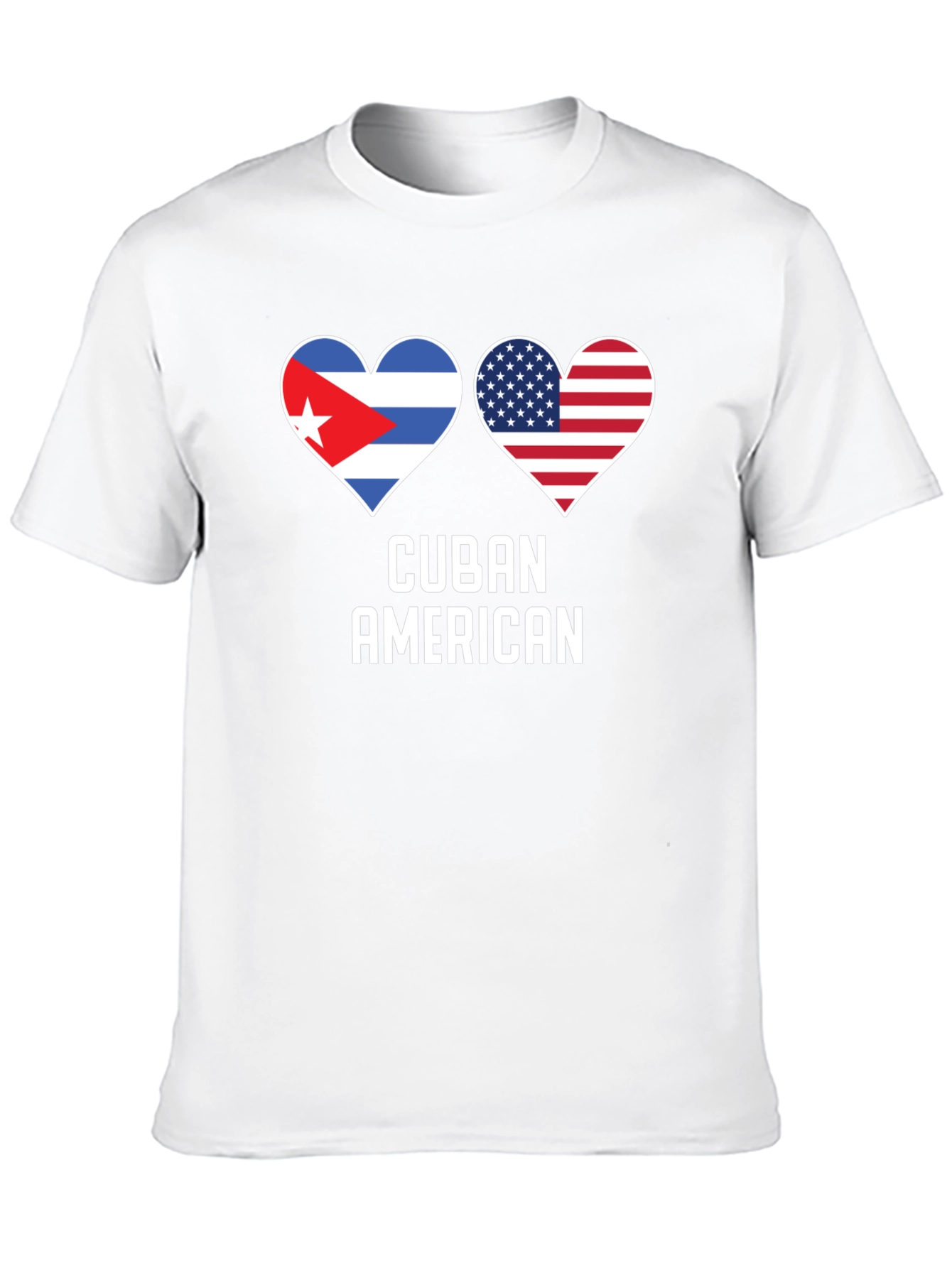 Cuban American Flag Heart T-Shirt