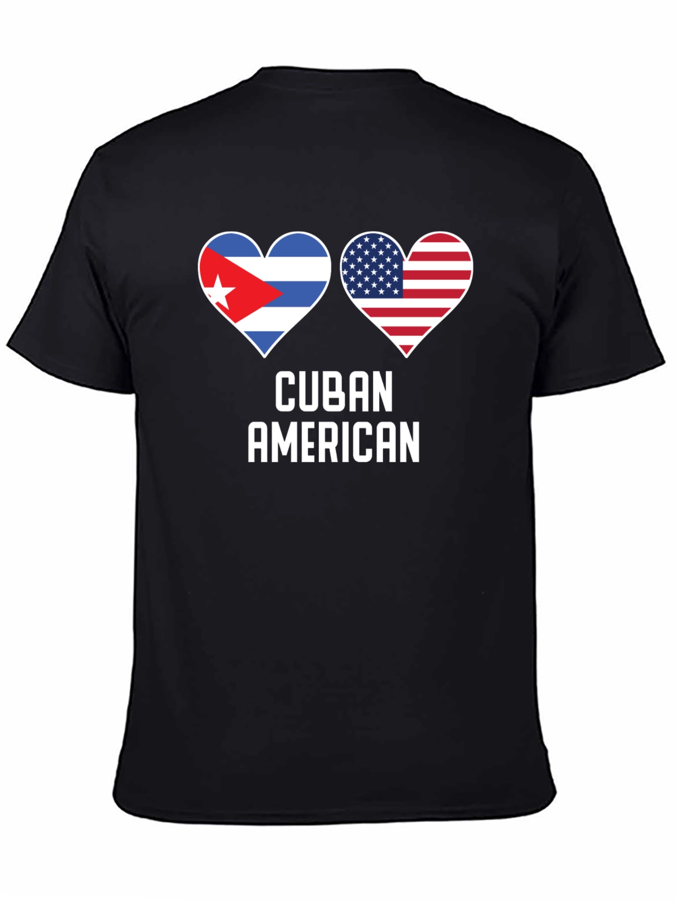 Cuban American Flag Heart T-Shirt