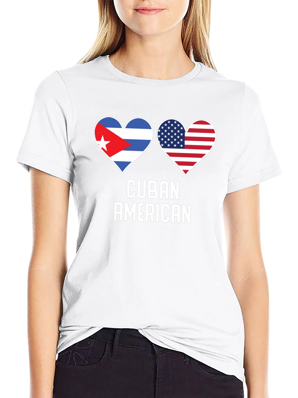 Cuban American Flag Heart T-Shirt
