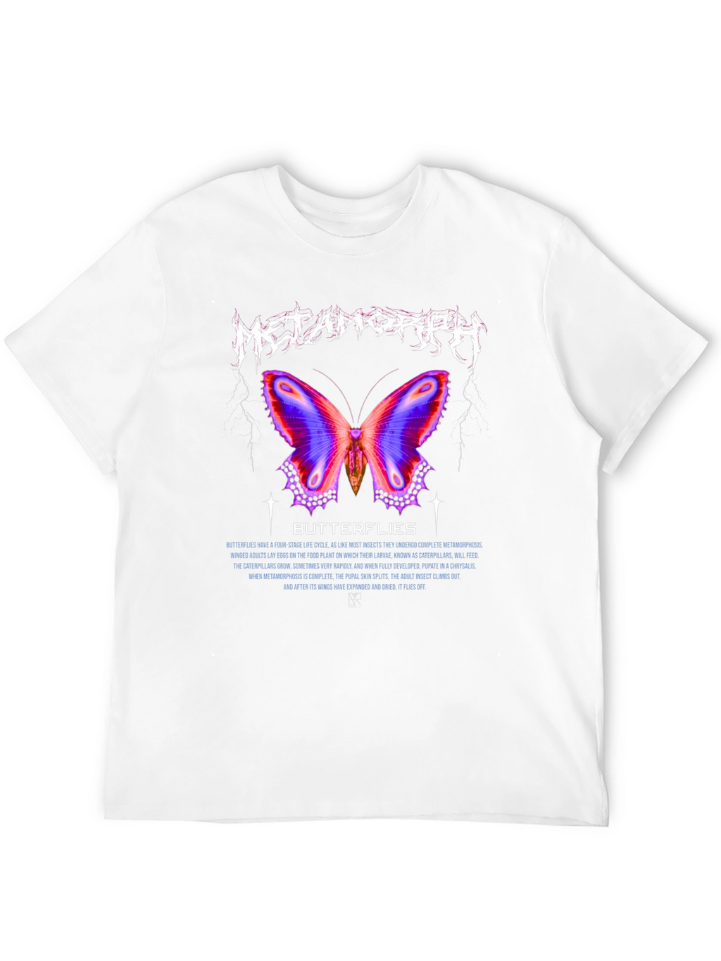 Metamorph Butterfly Graphic Tee - Black Cotton Blend