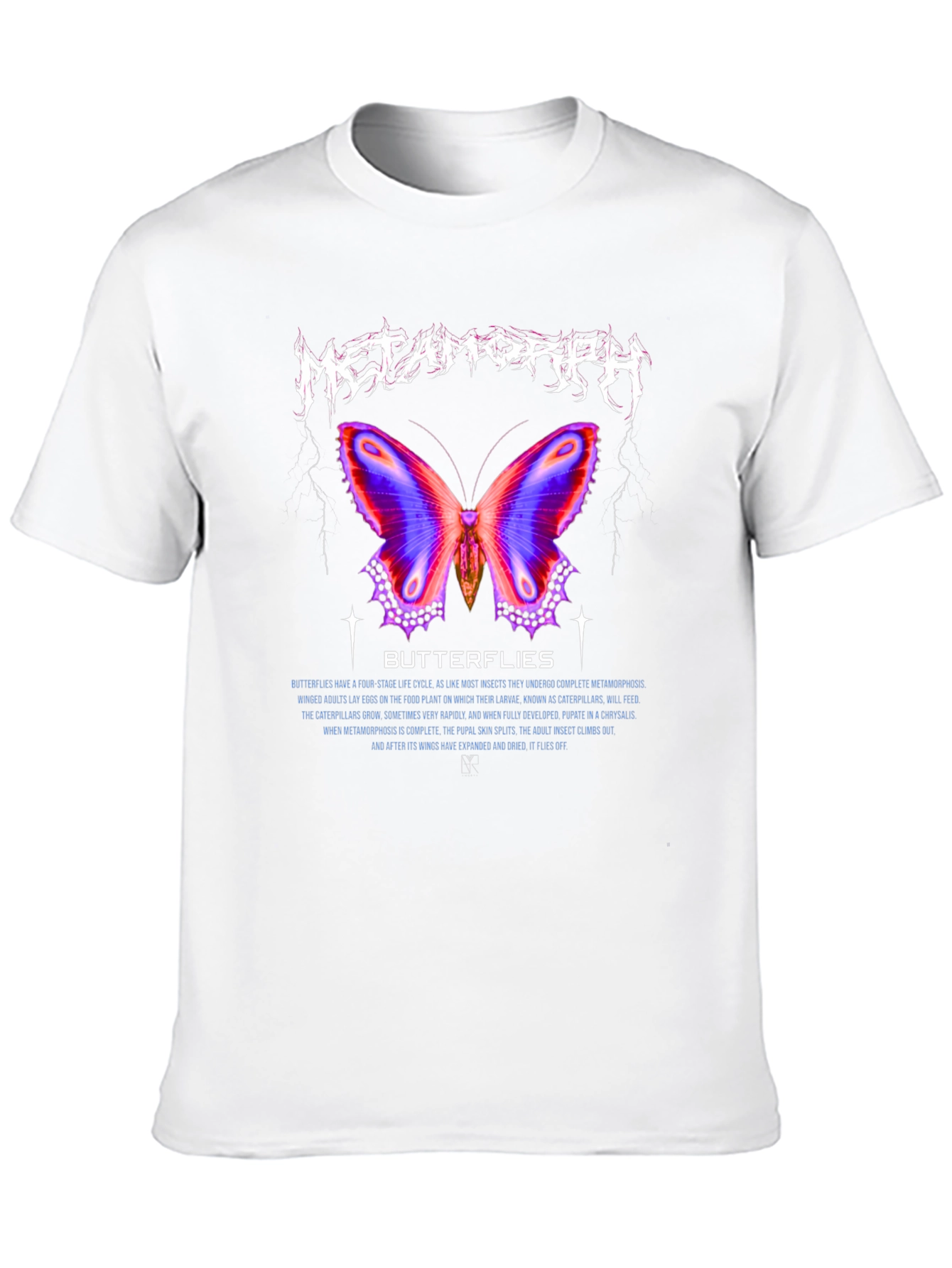 Metamorph Butterfly Graphic Tee - Black Cotton Blend