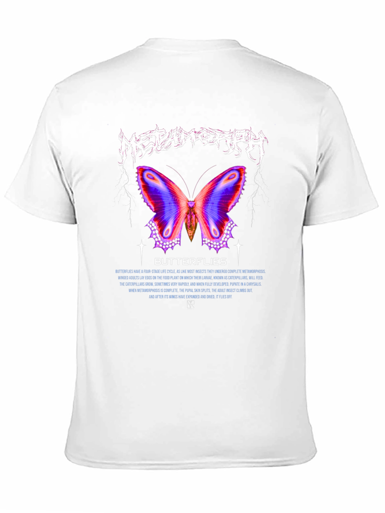 Metamorph Butterfly Graphic Tee - Black Cotton Blend