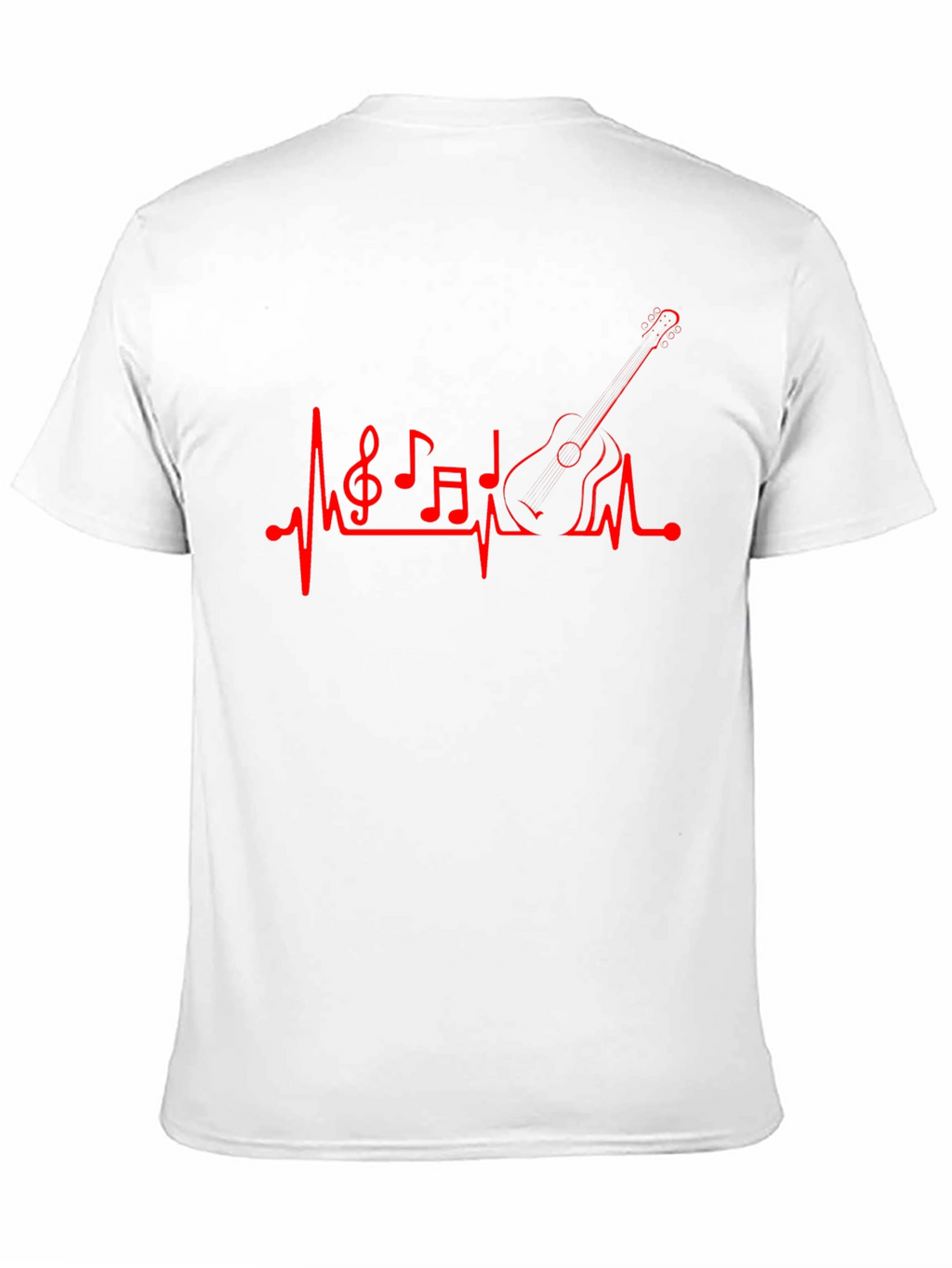 Musical Heartbeat Guitar Graphic T-Shirt