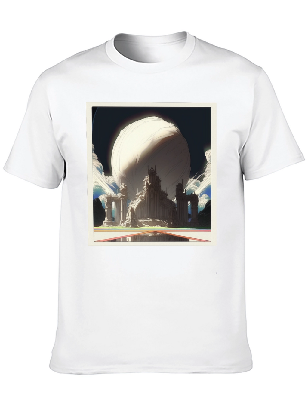 Abstract Sci-Fi Cityscape Graphic Tee