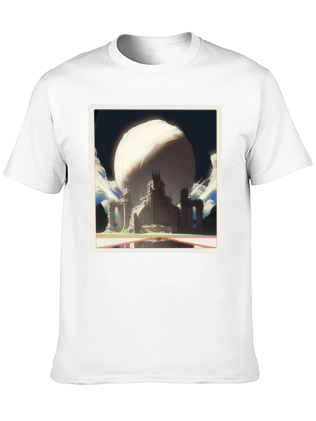 Abstract Sci-Fi Cityscape Graphic Tee