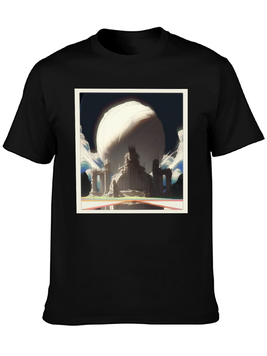 Abstract Sci-Fi Cityscape Graphic Tee