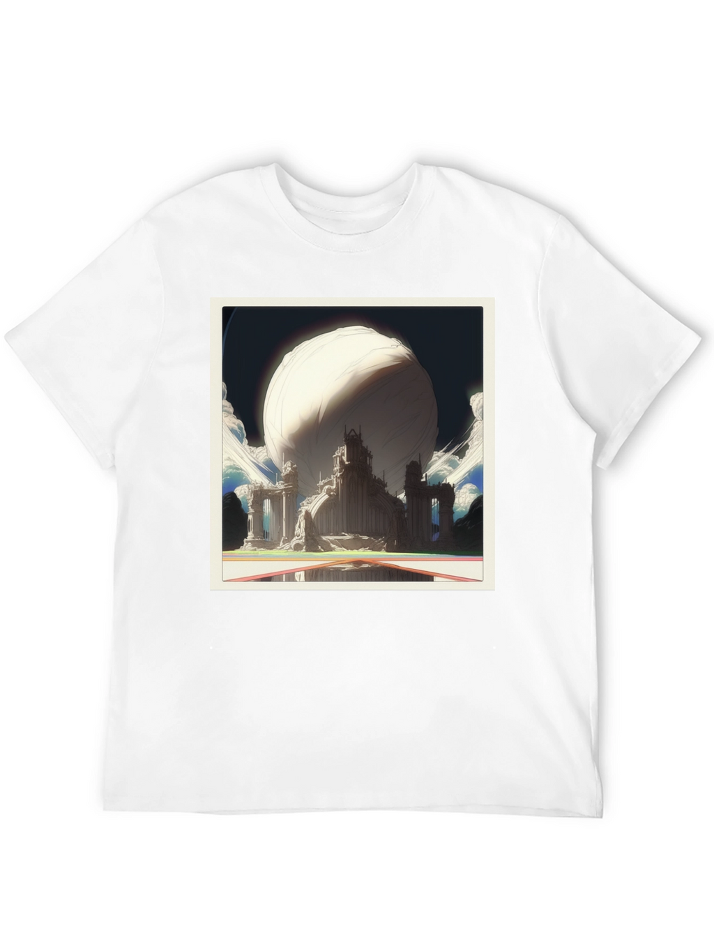 Abstract Sci-Fi Cityscape Graphic Tee