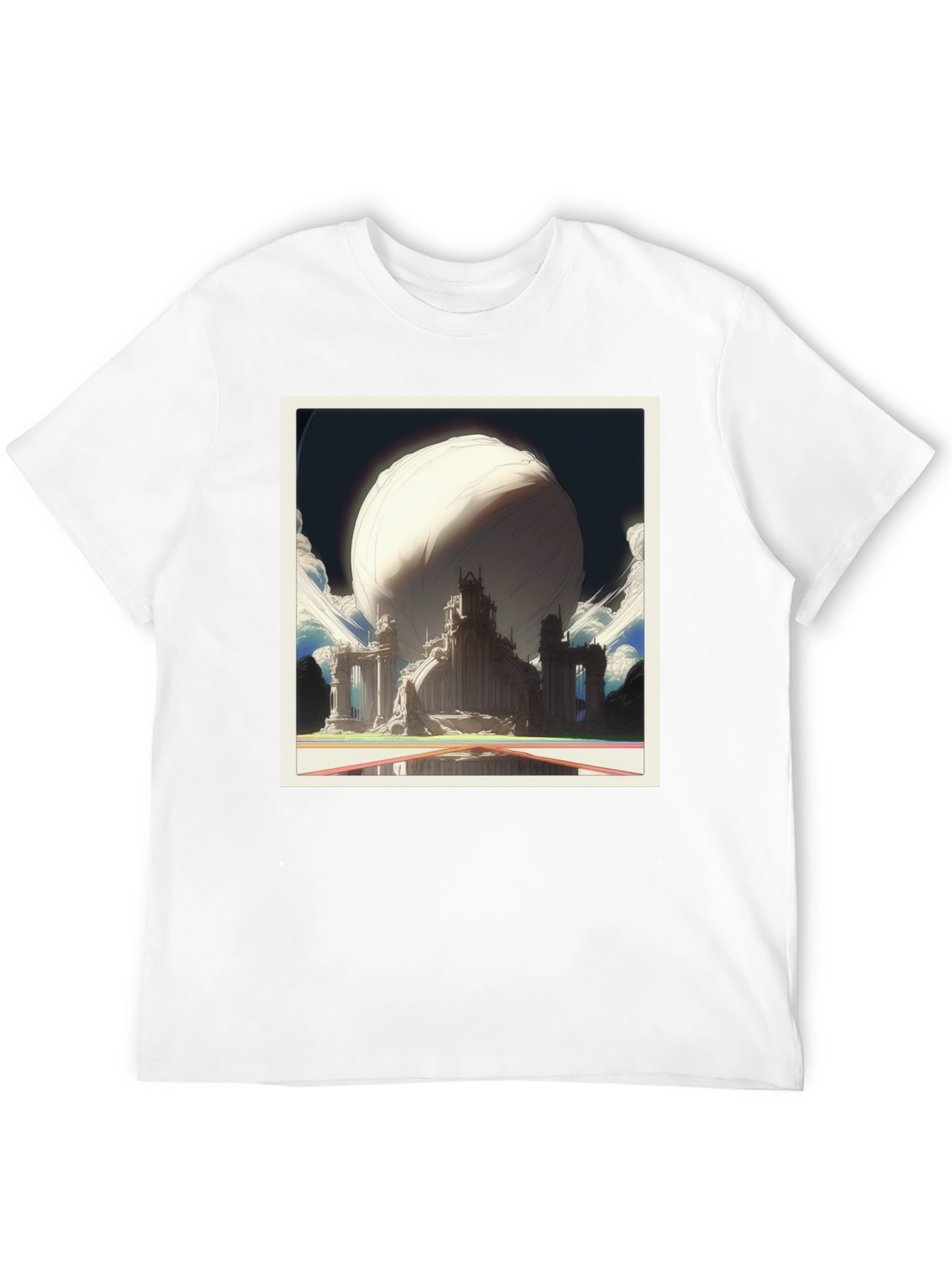 Abstract Sci-Fi Cityscape Graphic Tee