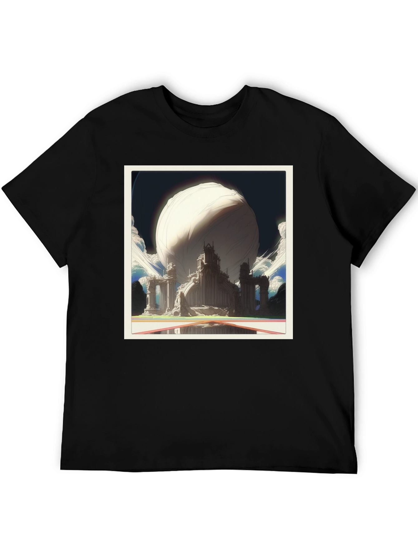 Abstract Sci-Fi Cityscape Graphic Tee