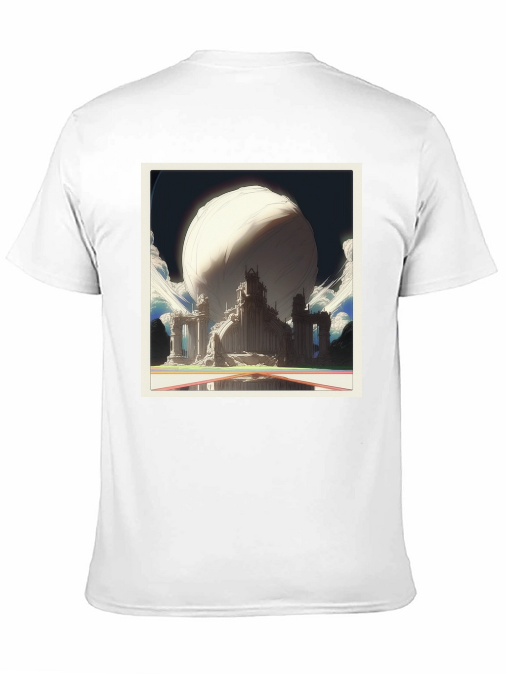 Abstract Sci-Fi Cityscape Graphic Tee