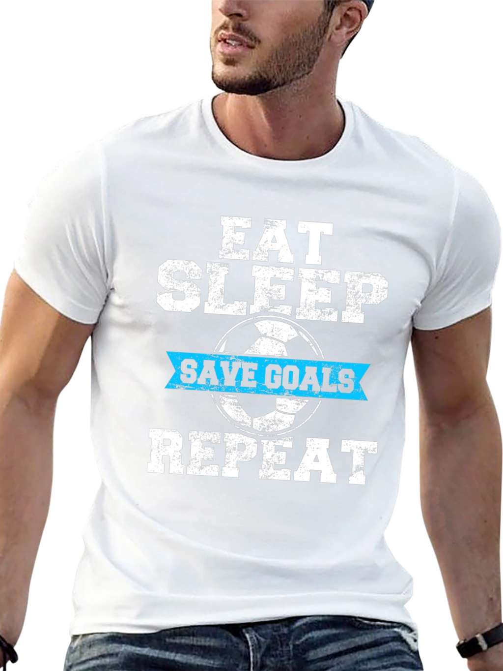 Eat Sleep Save Goals Repeat T-Shirt