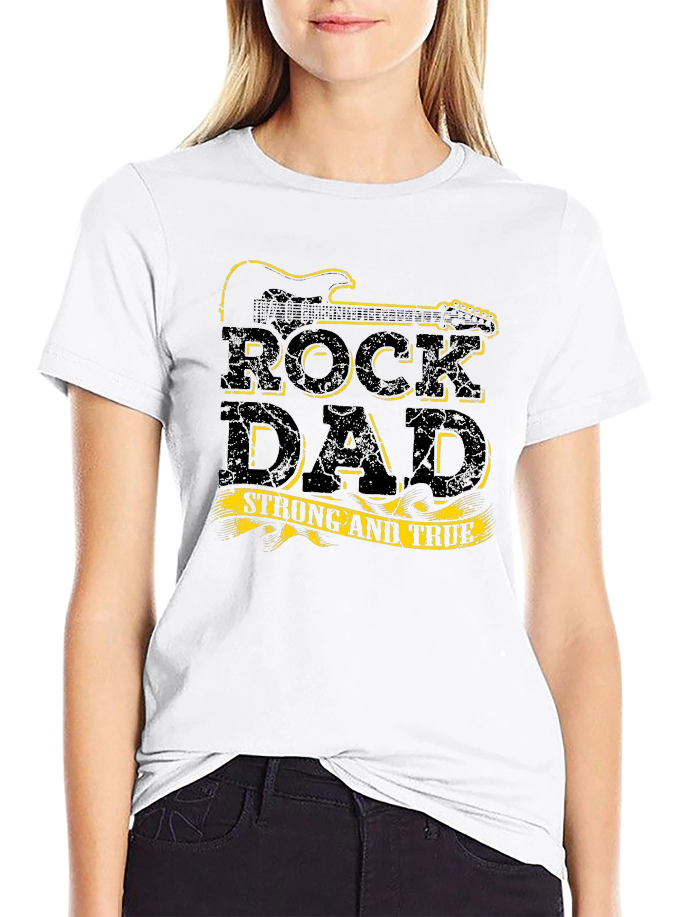 Rock Dad Strong & True Black T-Shirt