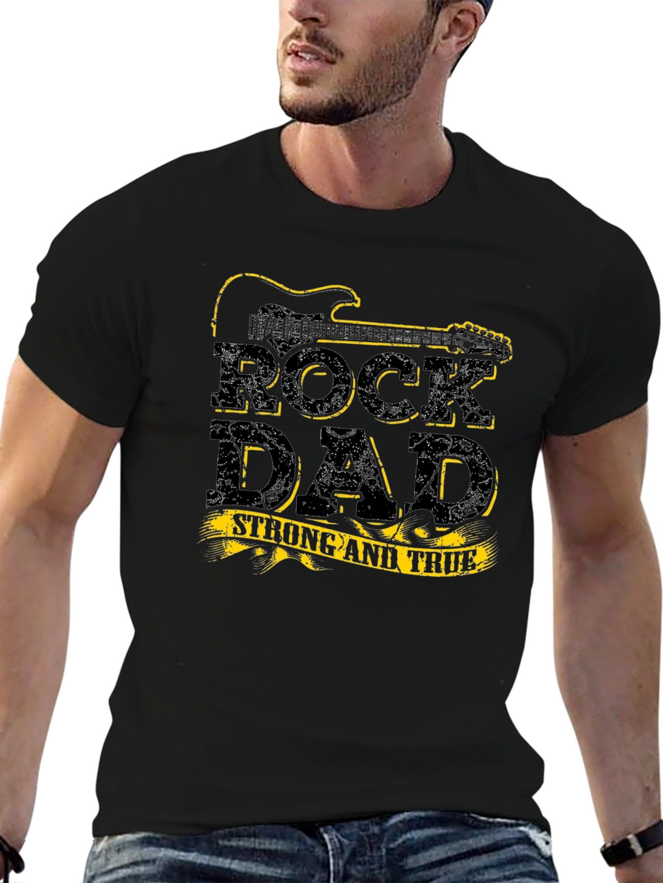 Rock Dad Strong & True Black T-Shirt