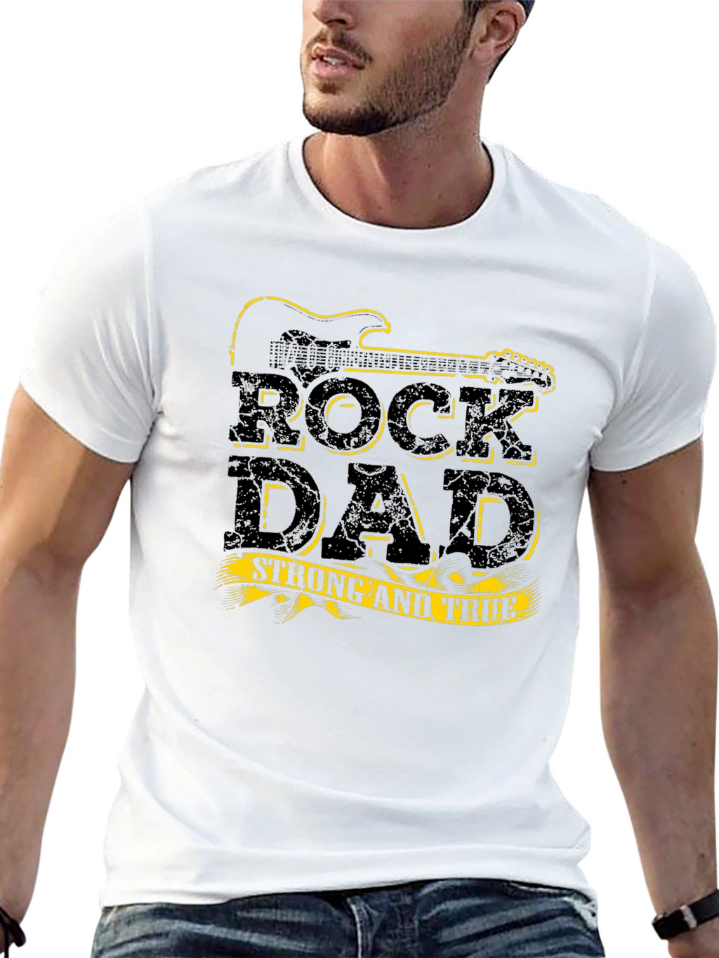 Rock Dad Strong & True Black T-Shirt
