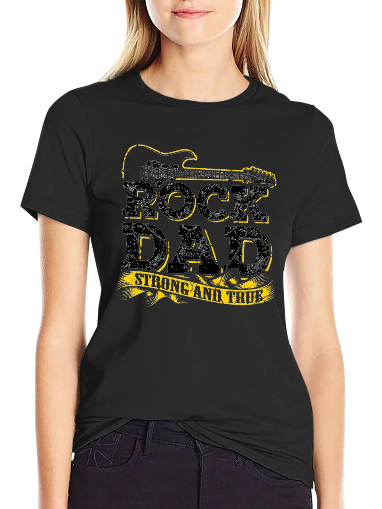 Rock Dad Strong & True Black T-Shirt