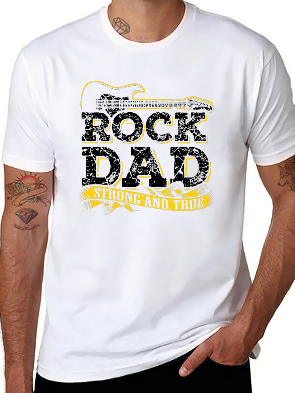 Rock Dad Strong & True Black T-Shirt