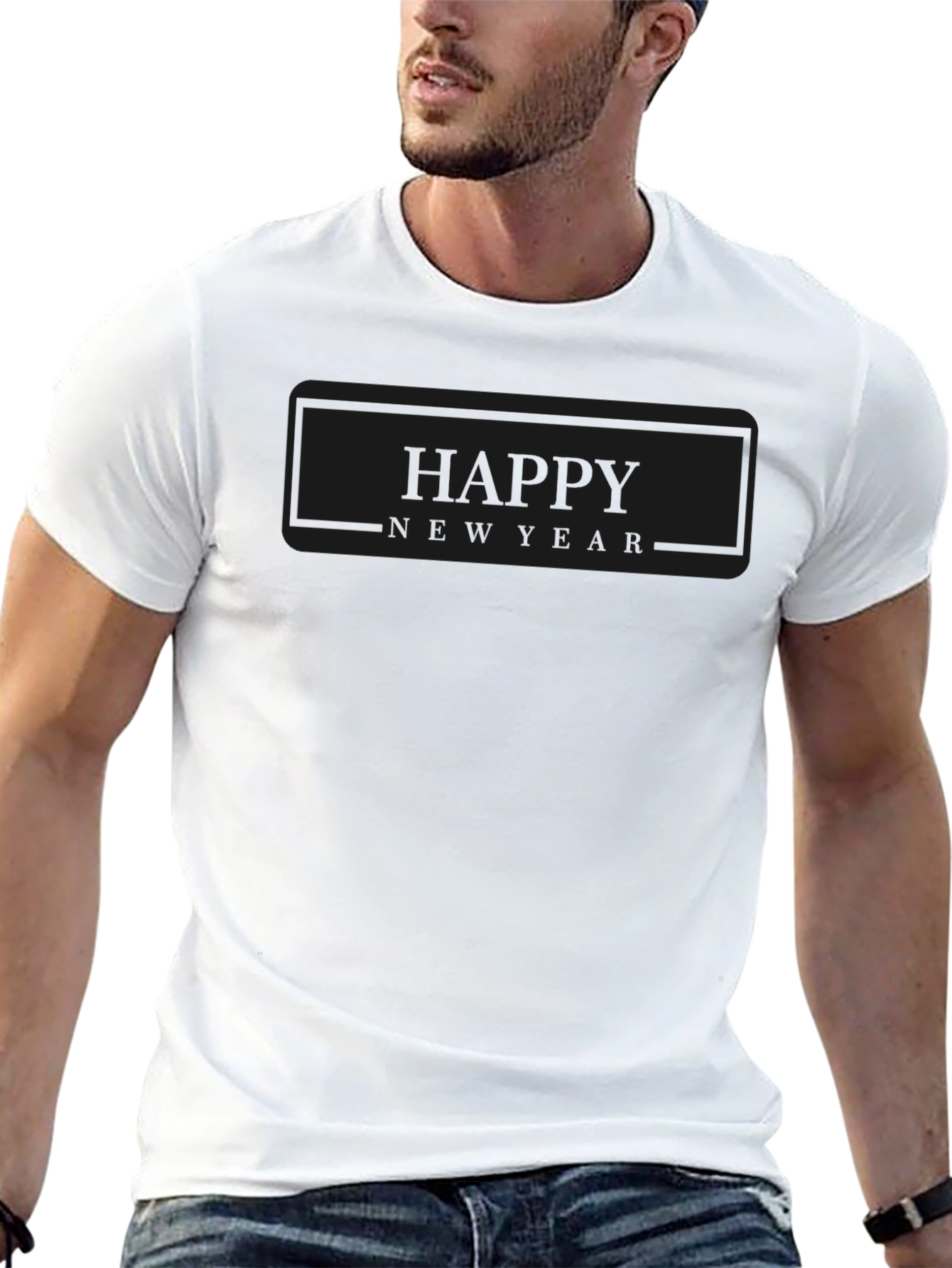 Happy New Year Black T-Shirt