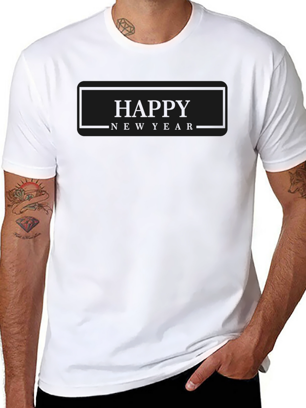 Happy New Year Black T-Shirt
