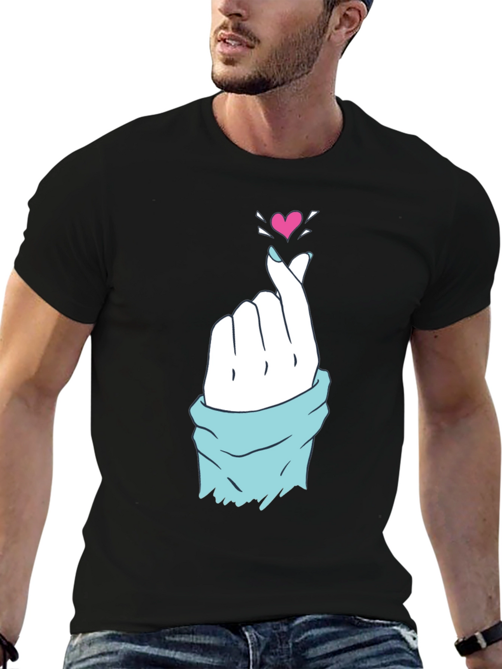 Finger Heart T-Shirt - Korean Love Sign