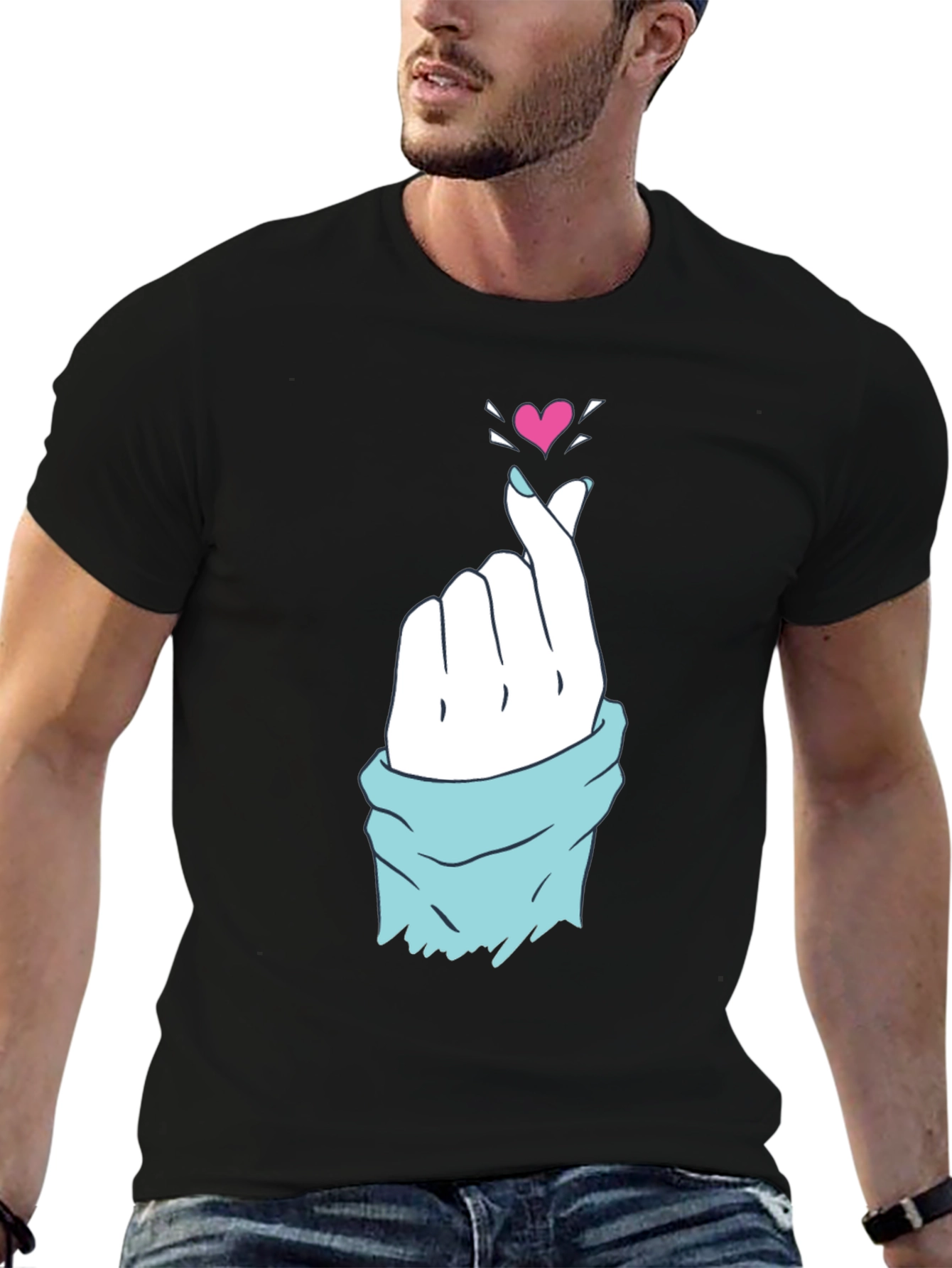 Finger Heart T-Shirt - Korean Love Sign