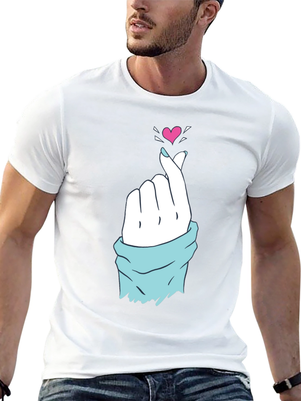 Finger Heart T-Shirt - Korean Love Sign