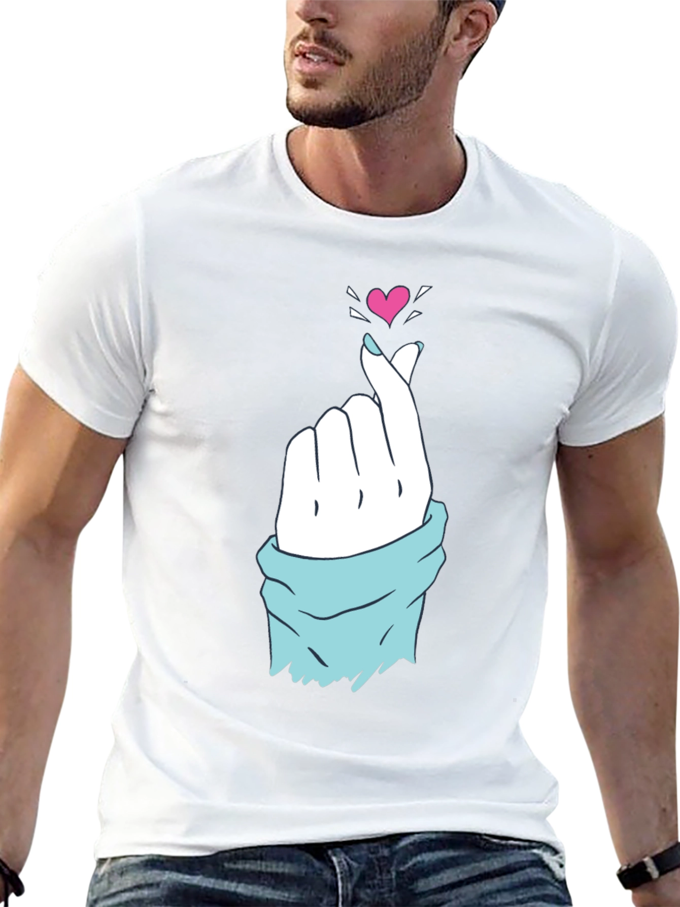 Finger Heart T-Shirt - Korean Love Sign
