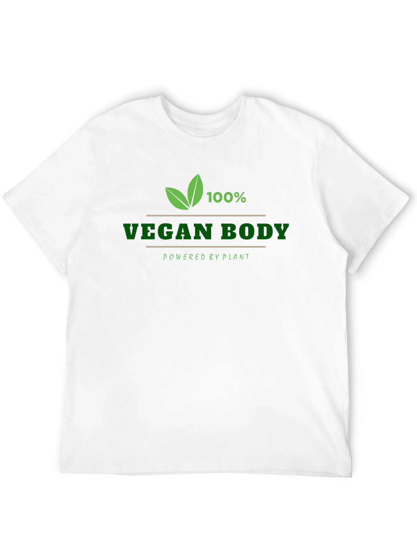 Vegan Body T-Shirt - Powered by Plants - Black