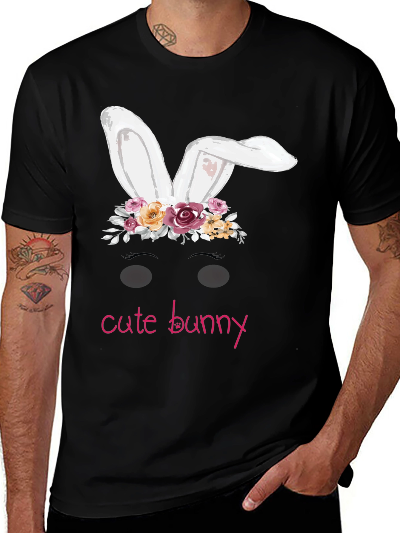 Cute Bunny Graphic Tee - Easter T-Shirt
