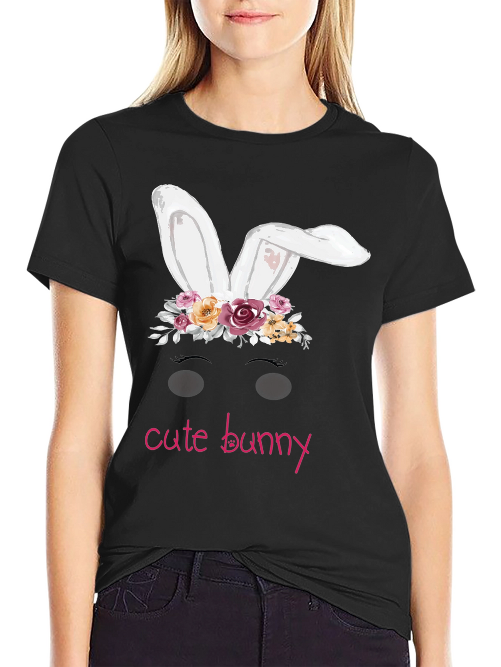 Cute Bunny Graphic Tee - Easter T-Shirt