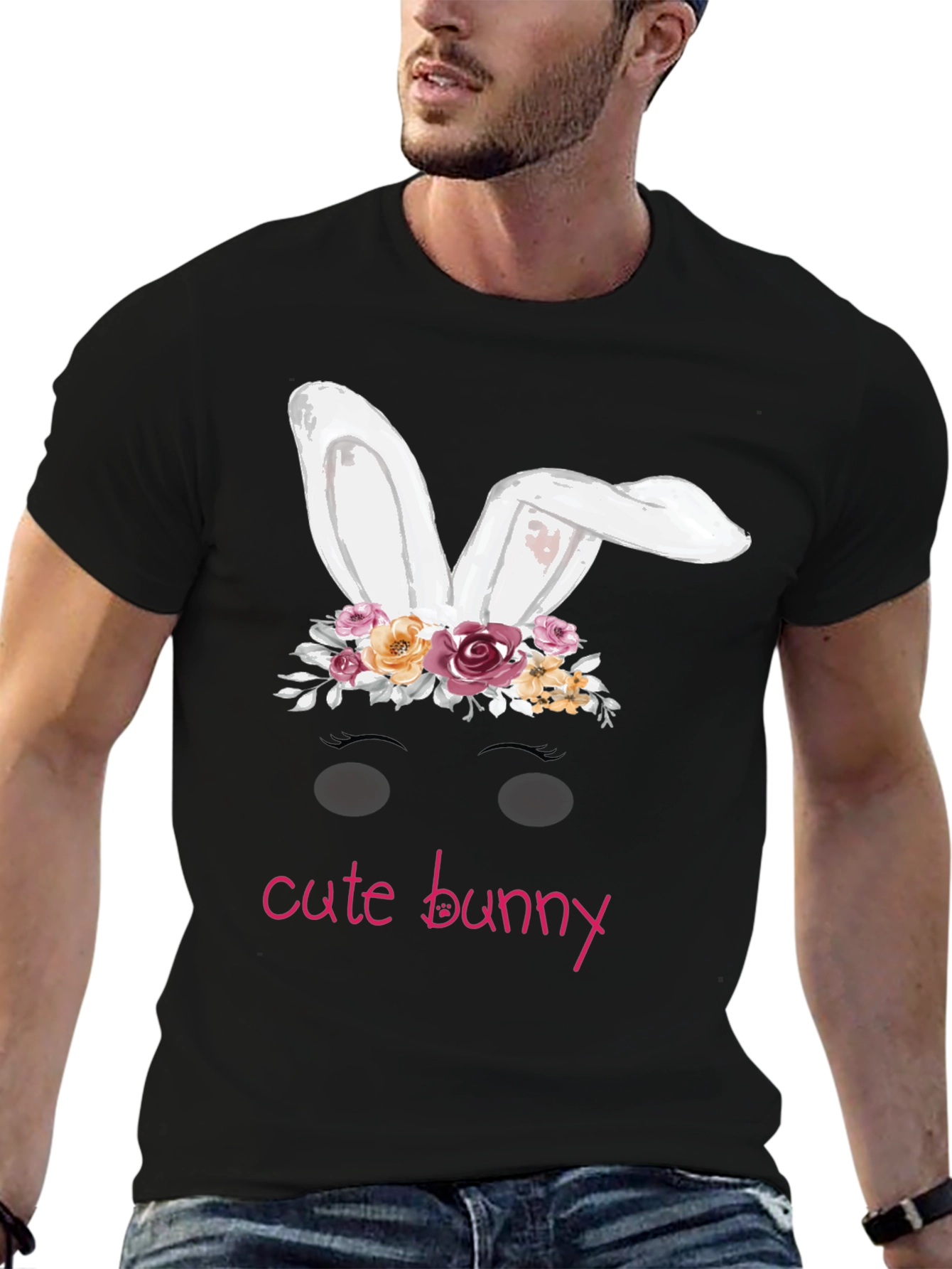 Cute Bunny Graphic Tee - Easter T-Shirt