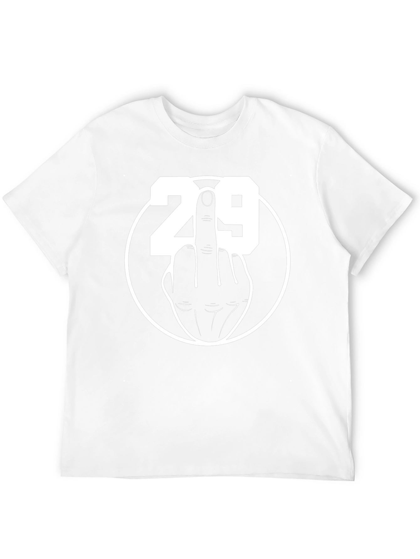 29 Middle Finger T-Shirt - Black Crew Neck