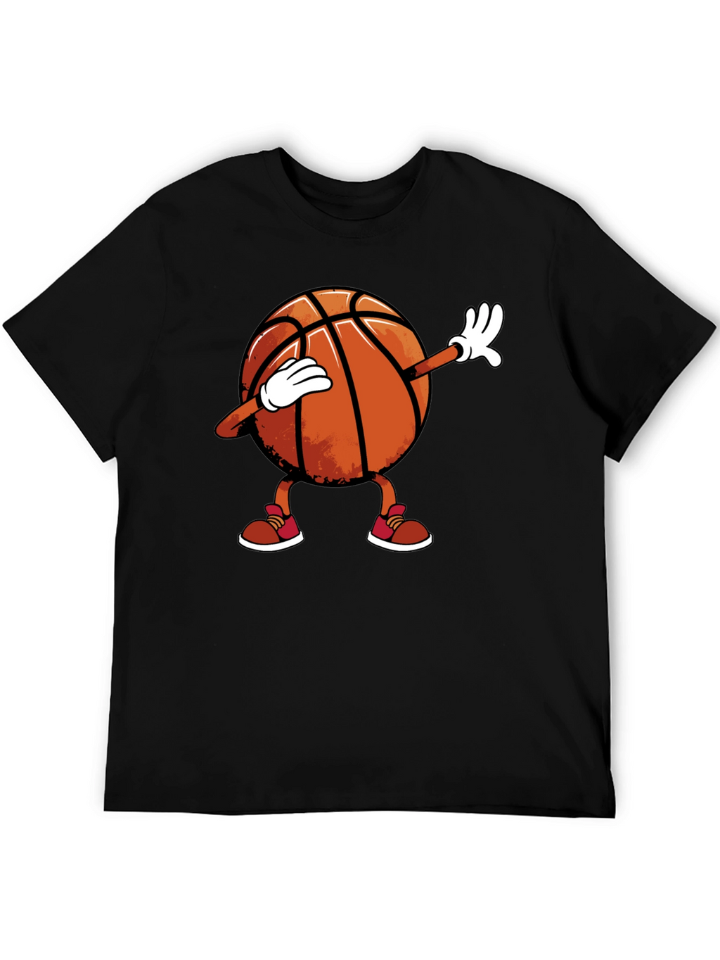 Dabbing Basketball Graphic Tee - Black