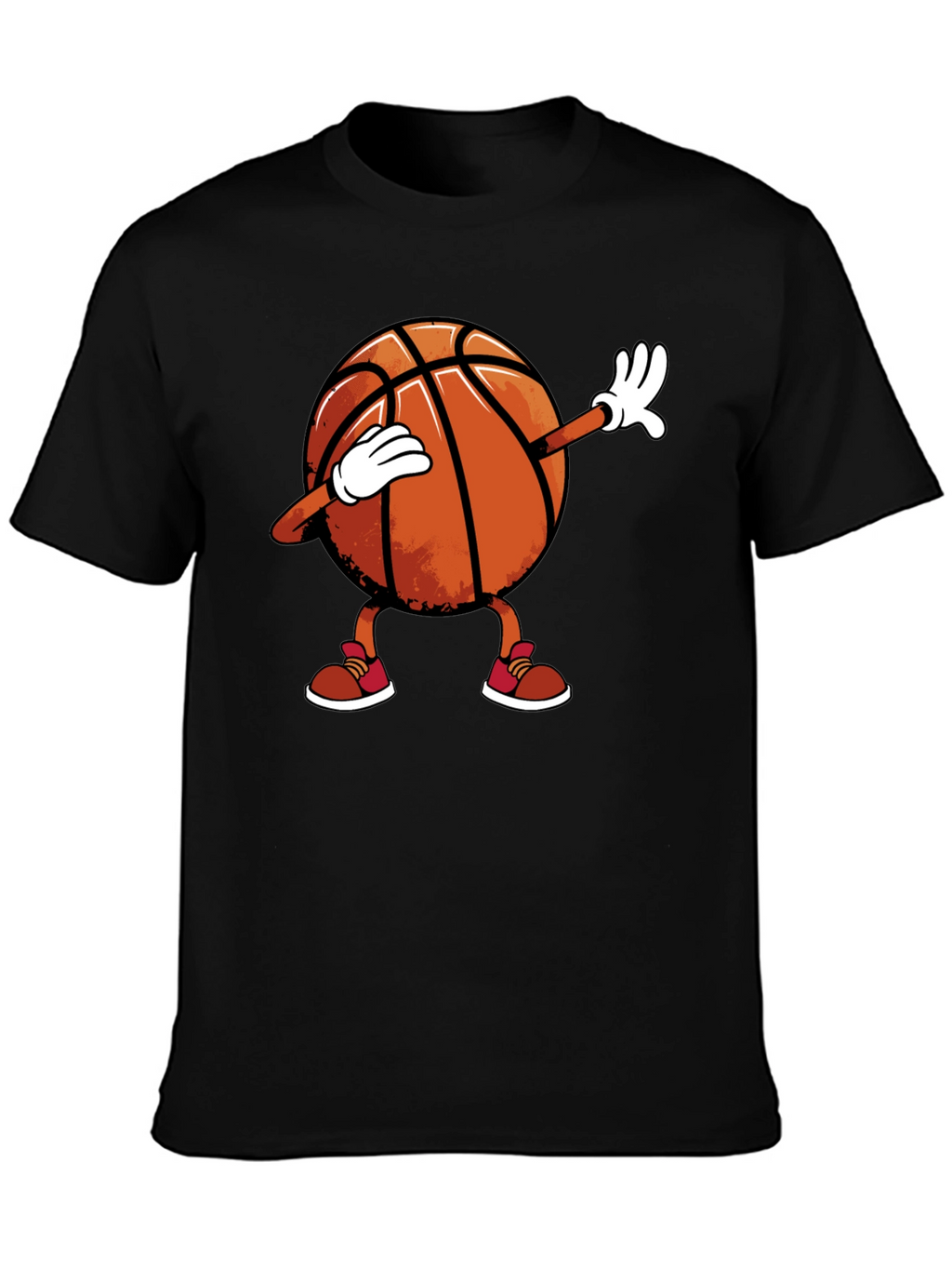 Dabbing Basketball Graphic Tee - Black