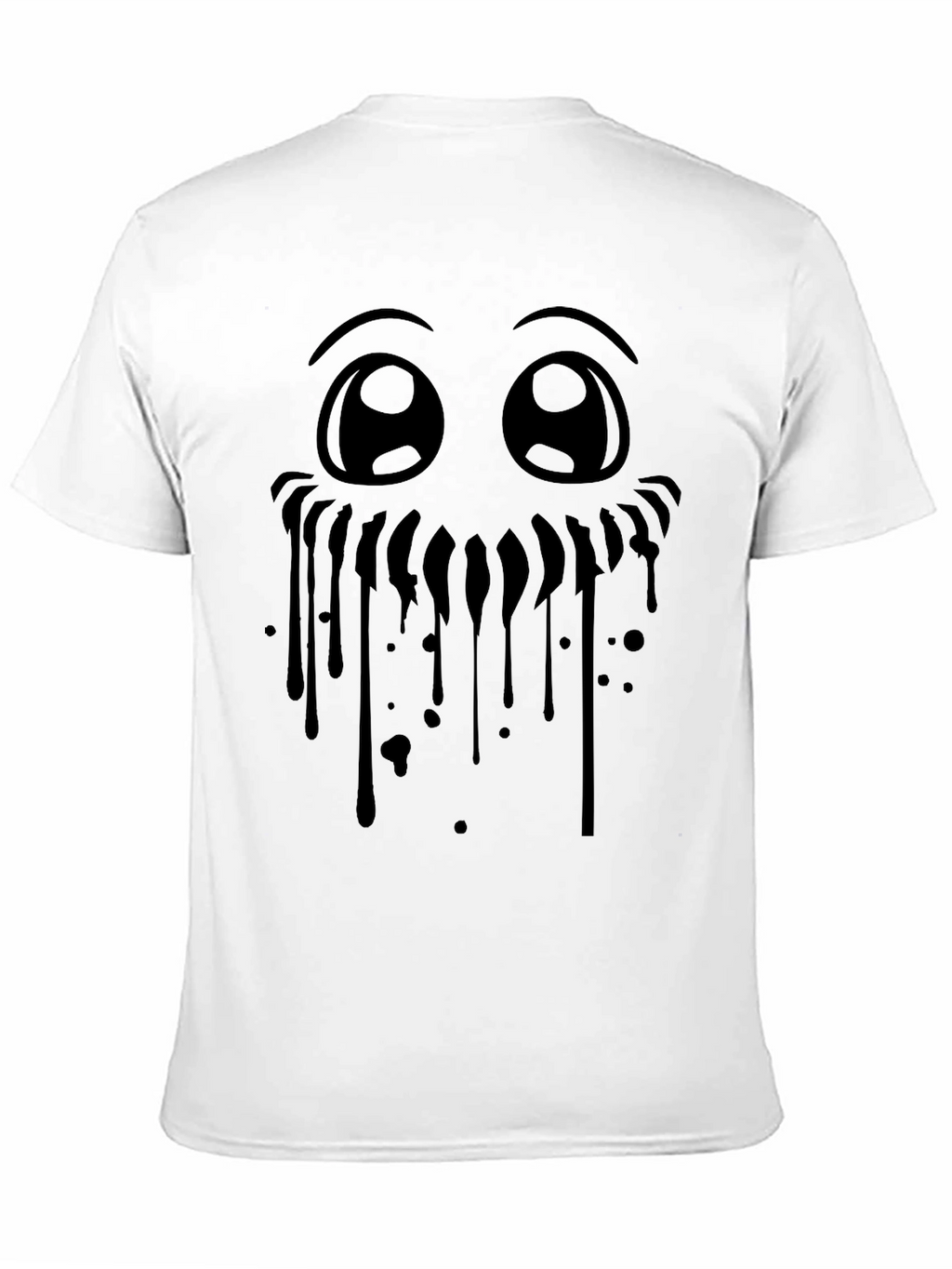 Creepy Cute Face Black Graphic Tee