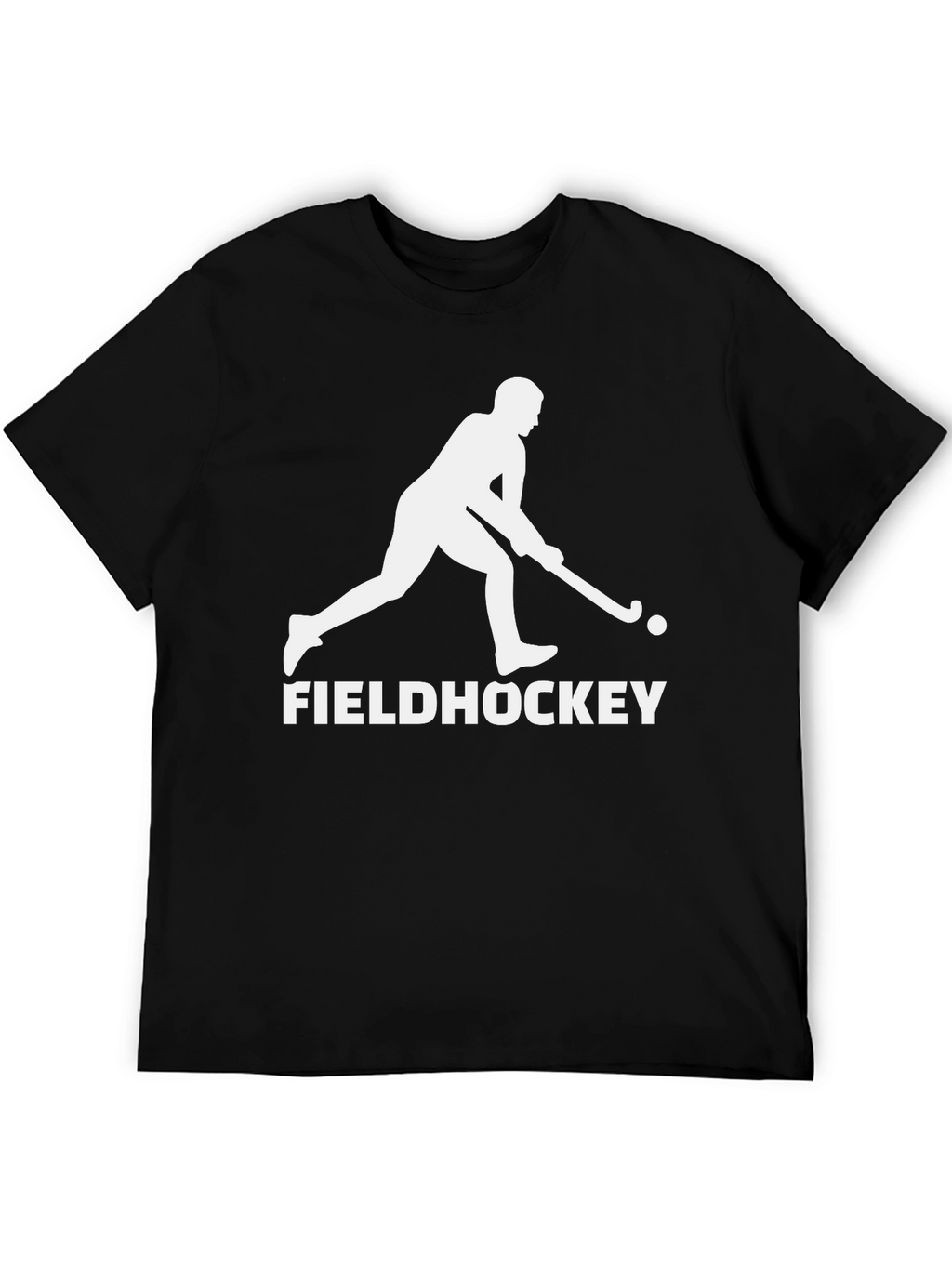 Field Hockey Graphic Tee - Black Cotton T-Shirt