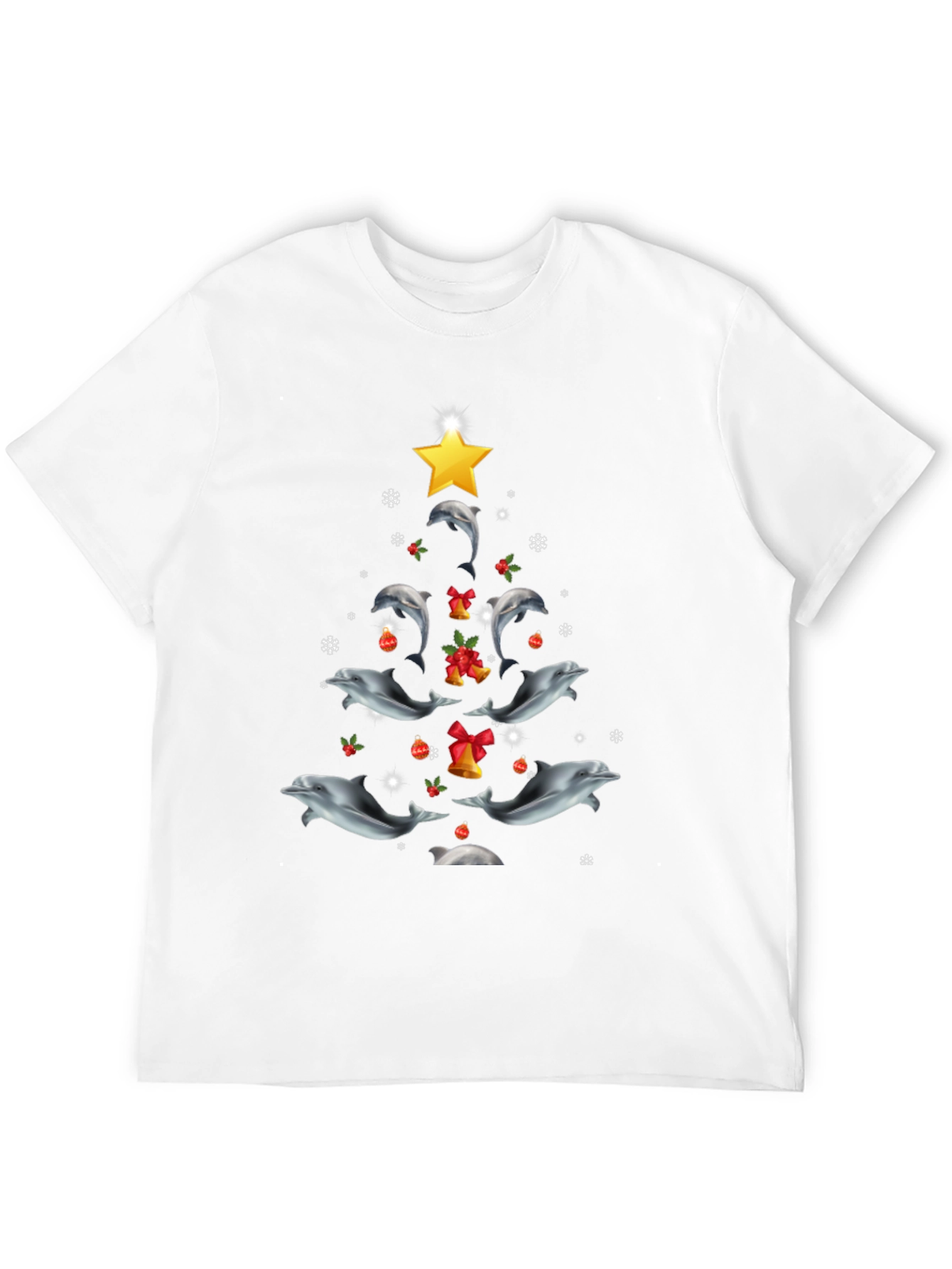 Dolphin Christmas Tree Graphic Tee