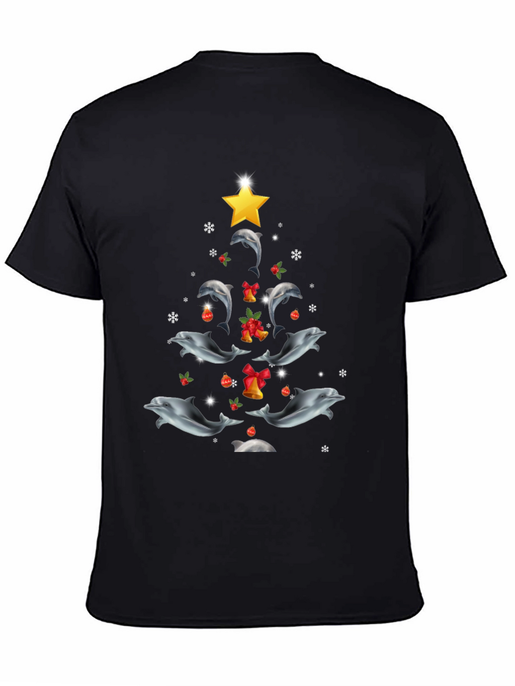 Dolphin Christmas Tree Graphic Tee