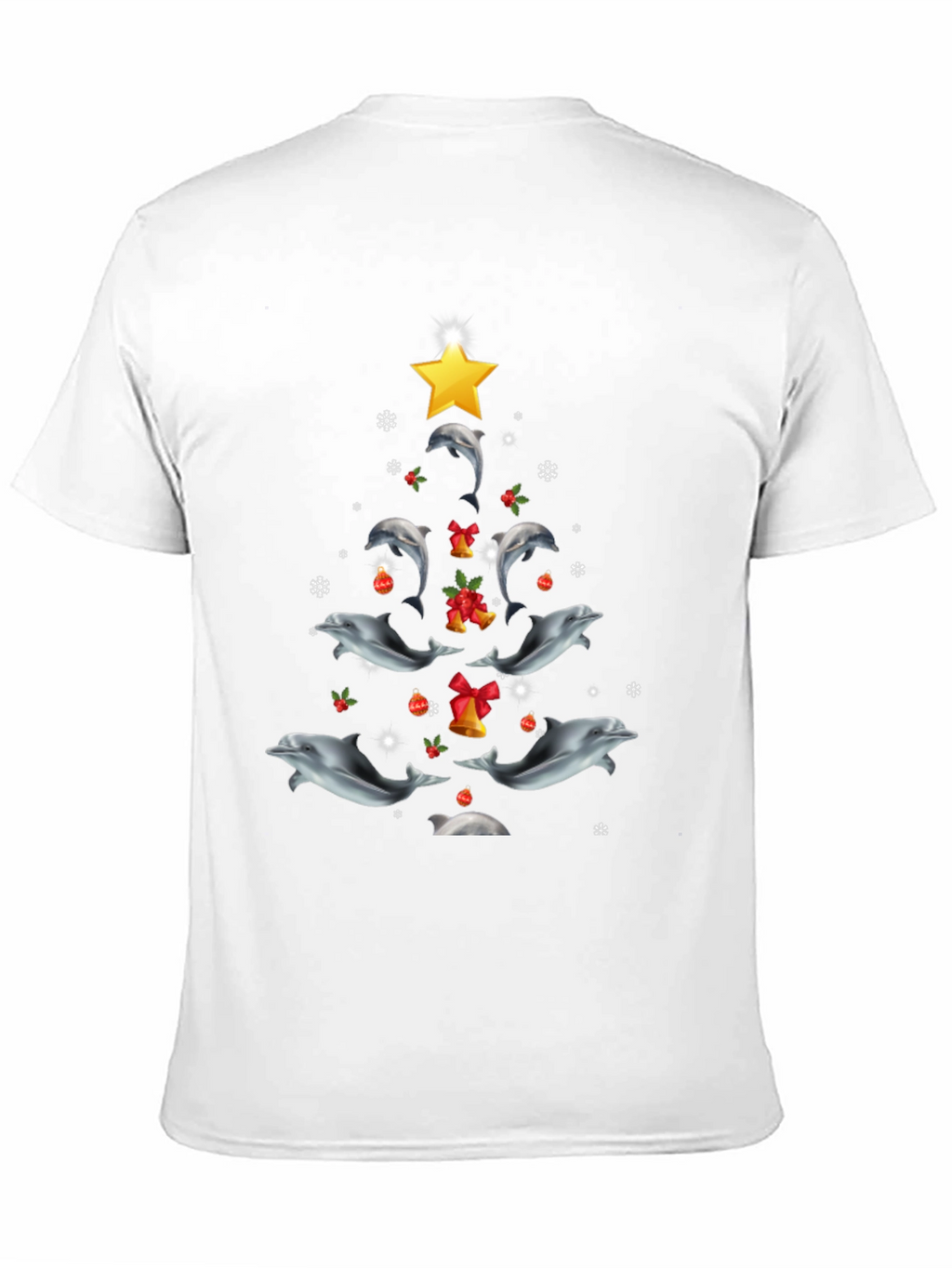 Dolphin Christmas Tree Graphic Tee