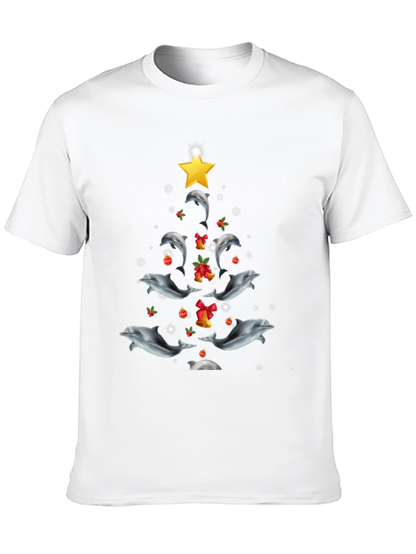 Dolphin Christmas Tree Graphic Tee