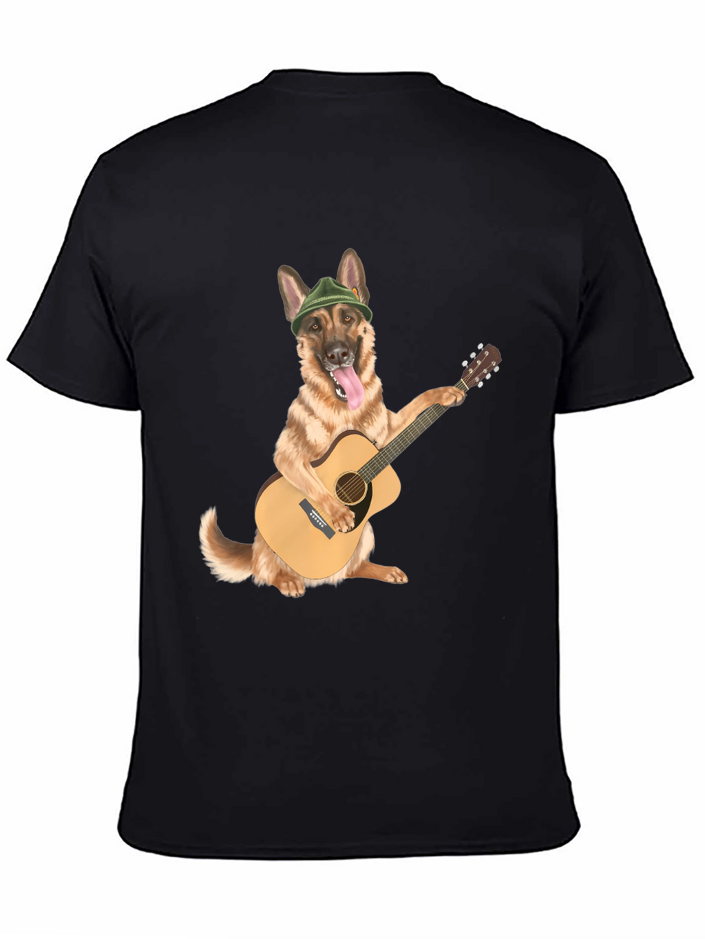Dog Playing Guitar Graphic Tee