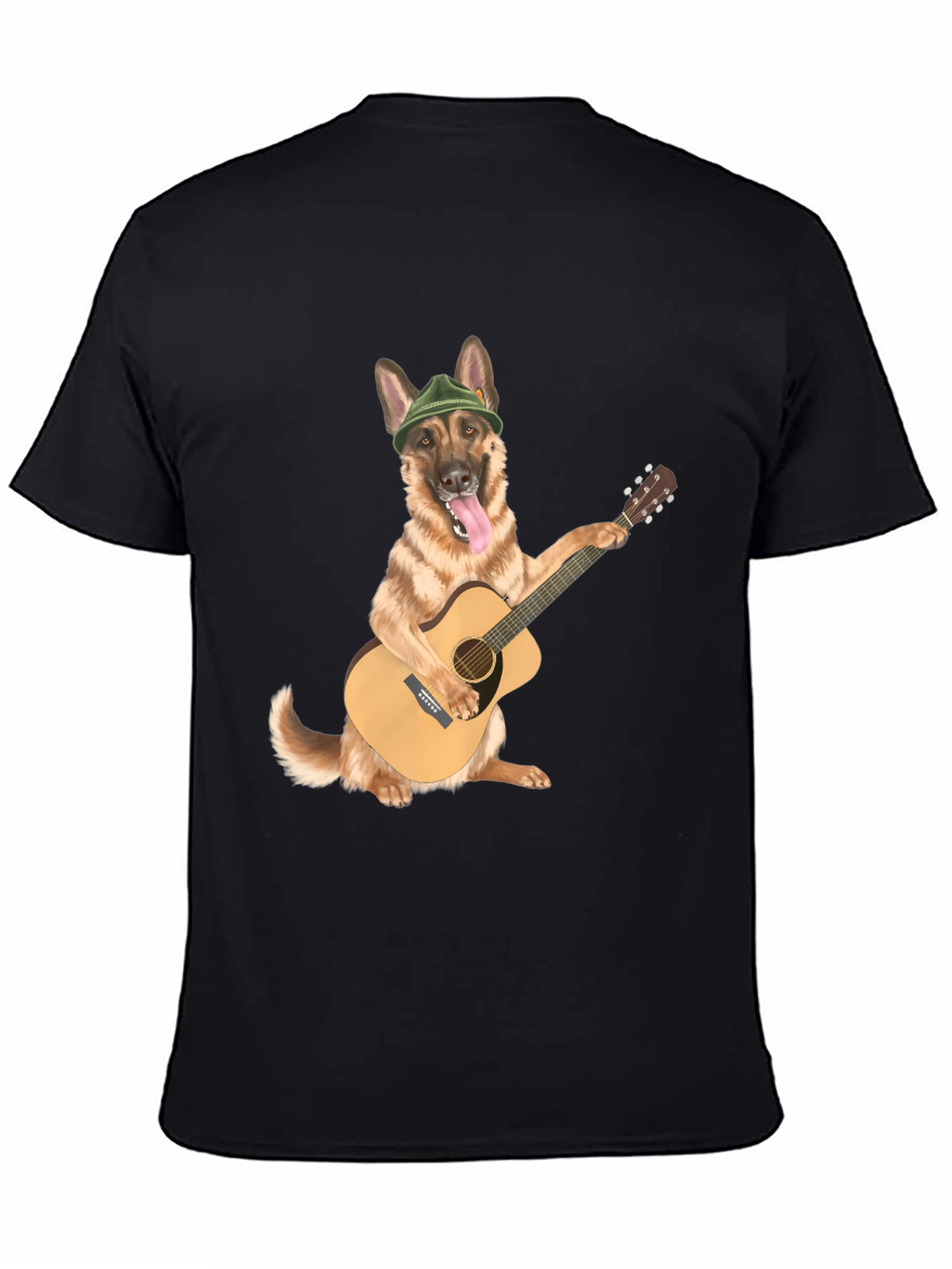 Dog Playing Guitar Graphic Tee