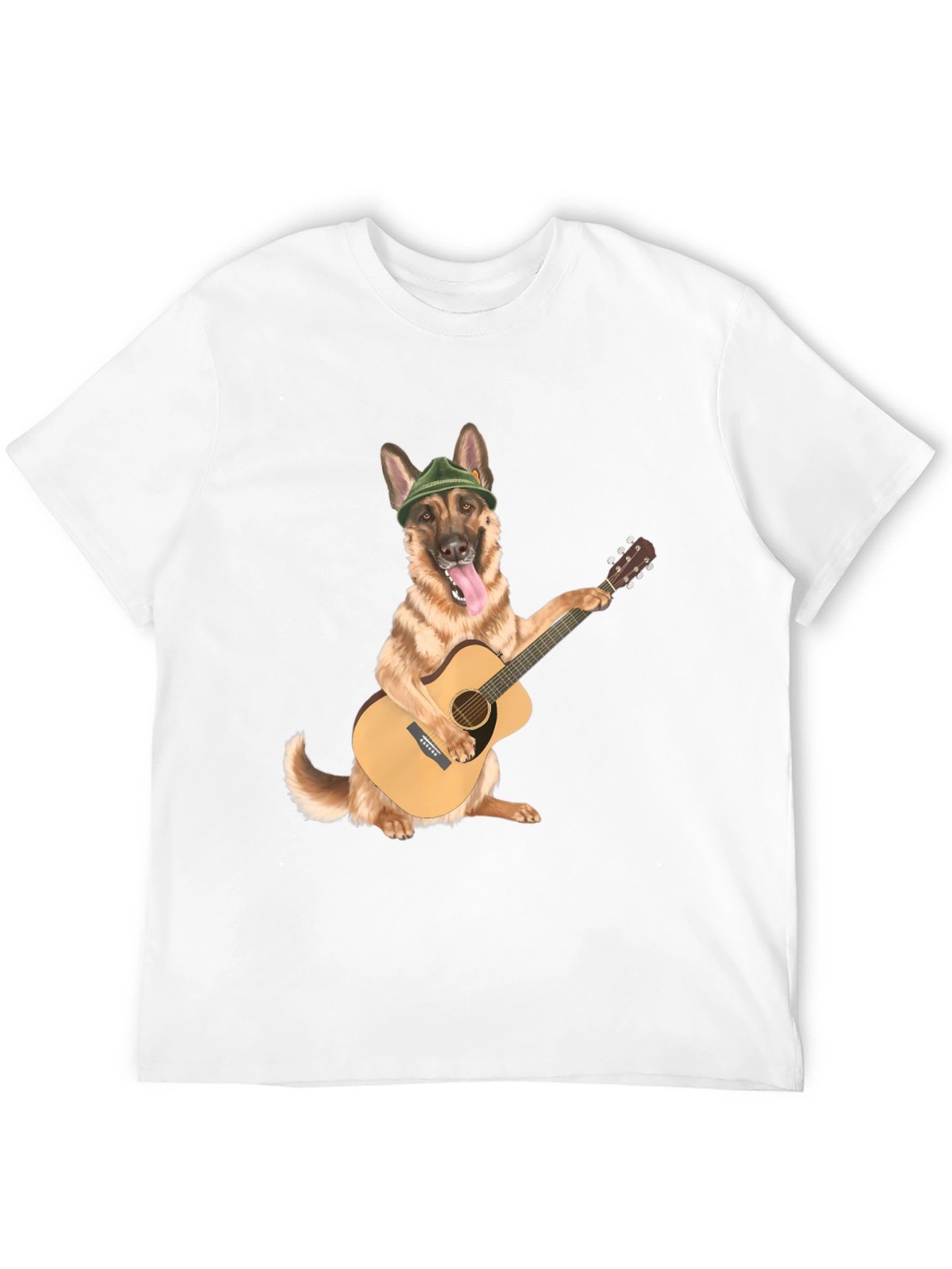 Dog Playing Guitar Graphic Tee