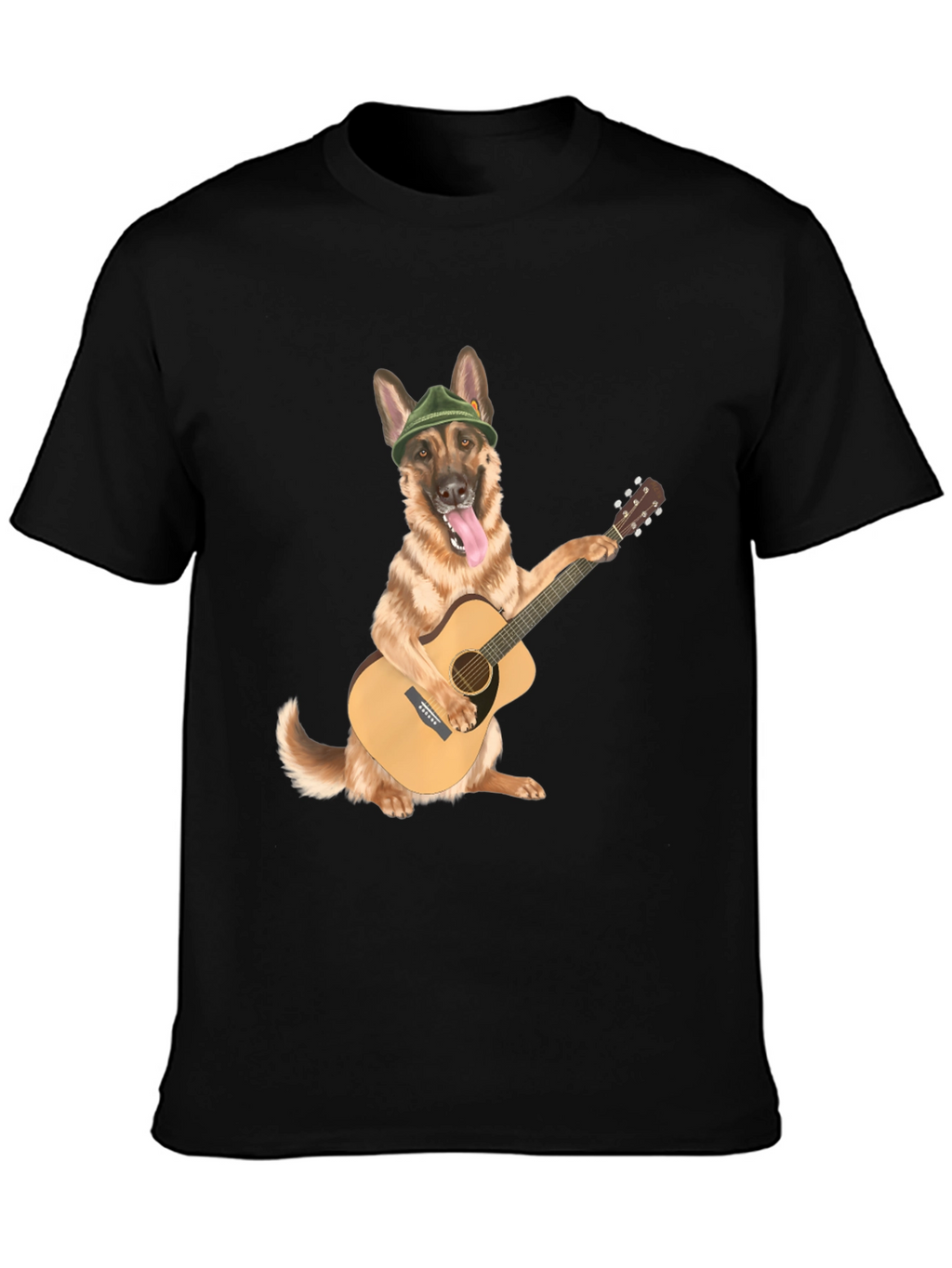 Dog Playing Guitar Graphic Tee